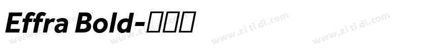 Effra Bold字体转换